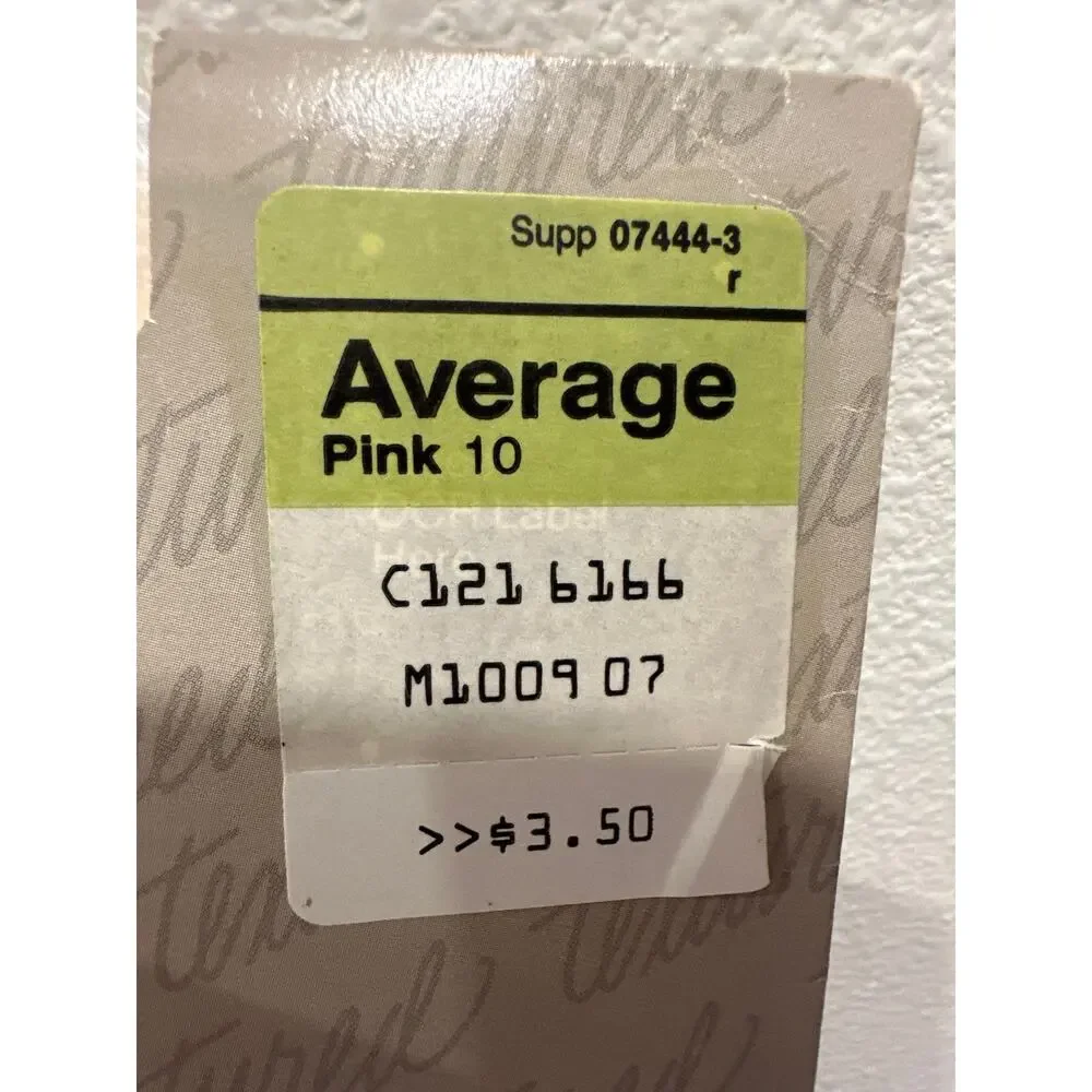 NEW Vintage JCPenney Sandalfoot Pink 10 Sheer Caress Control Top Average 1 Pair